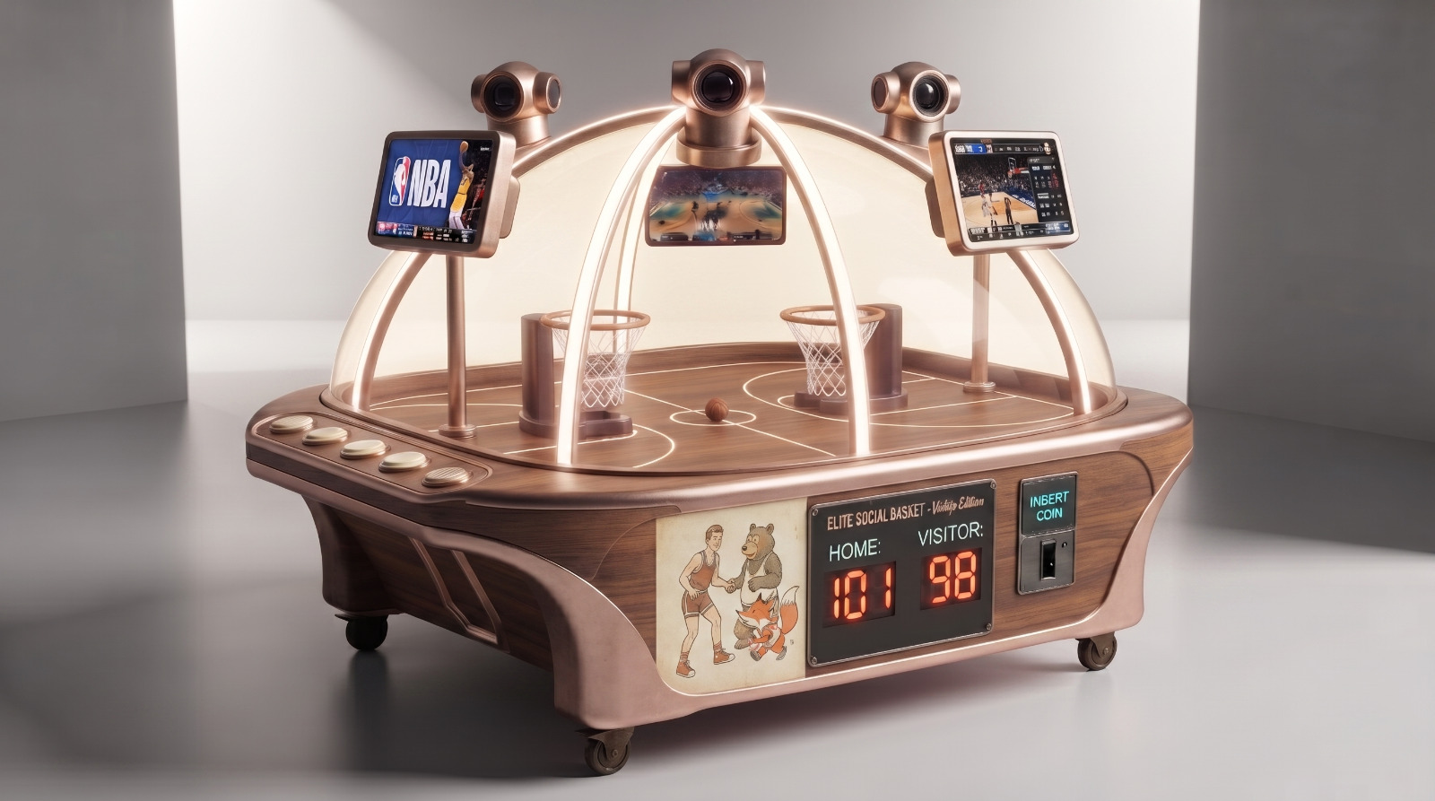 Produit Elite SocialBasket - Adult - Vintage Bois & Bronze