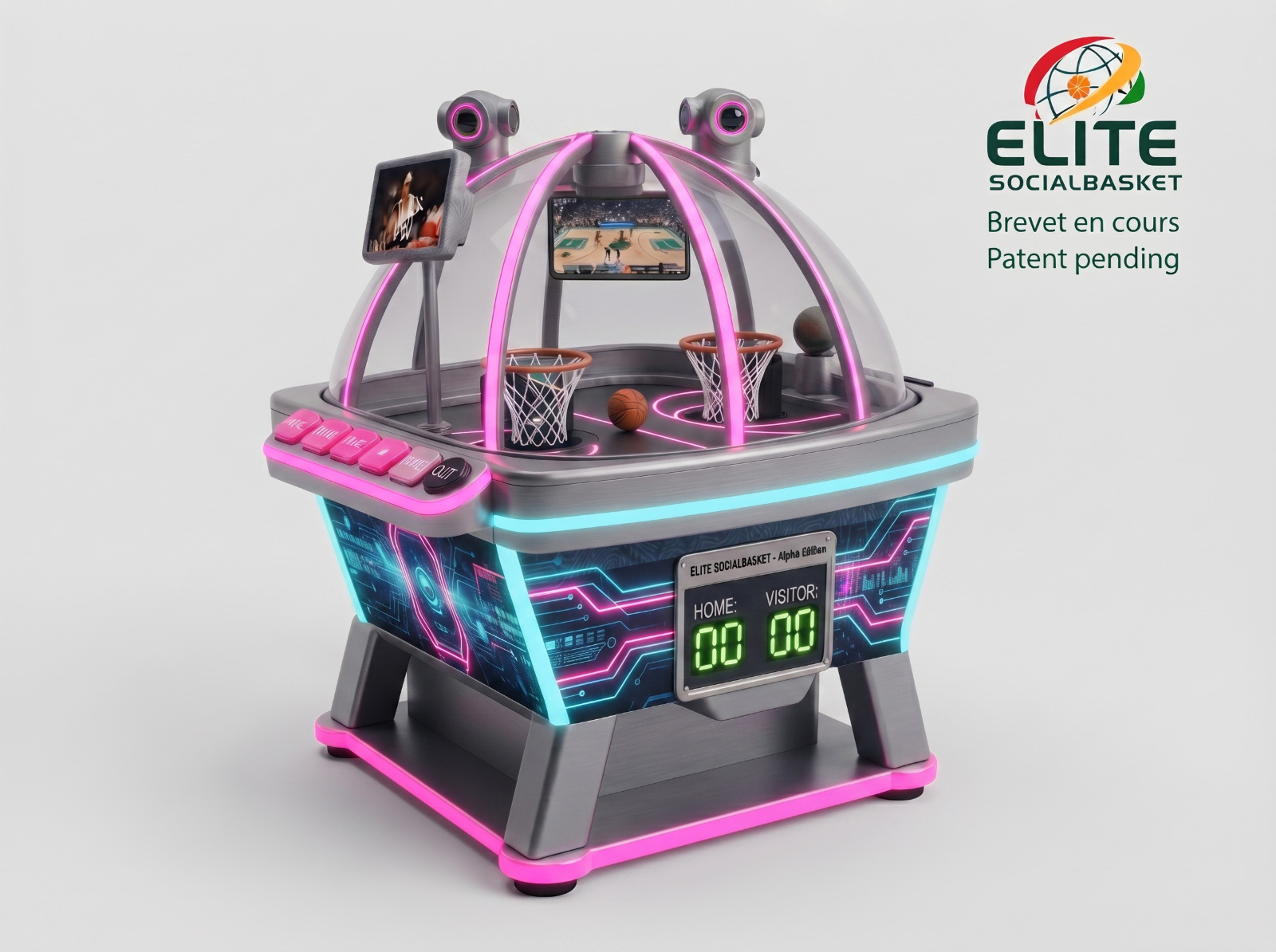 Produit Elite SocialBasket - Junior - Rose Néon