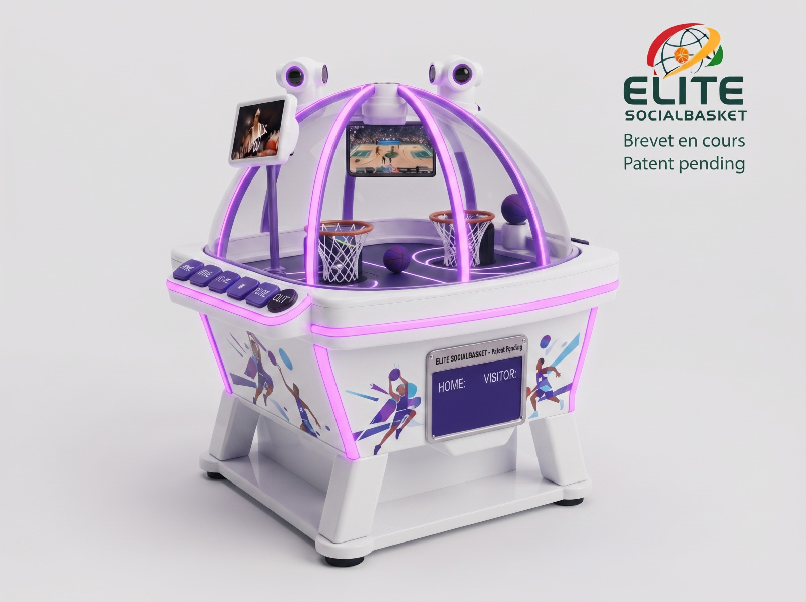 Produit Elite SocialBasket - Junior - Blanc & Violet